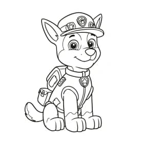 Desenho da Patrulha Canina para Colorir - Everest em Cena Fofa Desenho do Rocky da Patrulha Canina para Colorir