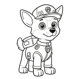 Desenho do Capitão Turbot da Patrulha Canina para Colorir Desenho da Patrulha Canina para Colorir - Tracker em Ação