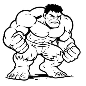 Desenho do Hulk Furioso para Colorir
