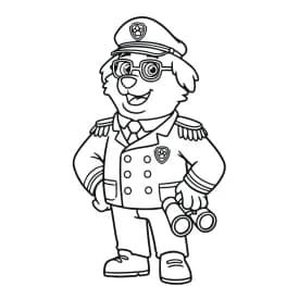 Desenho de Halloween da Patrulha Canina para Colorir Desenho do Capitão Turbot da Patrulha Canina para Colorir