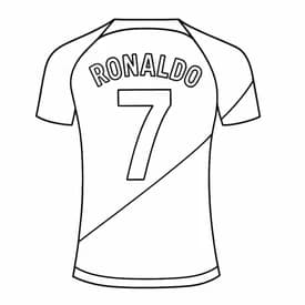Camisa número 7 do Cristiano Ronaldo para colorir