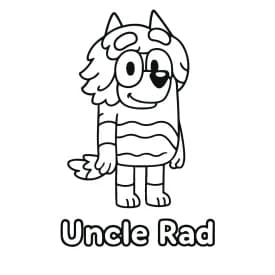 Uncle Rad para Colorir: O Tio Estiloso da Família da Bluey