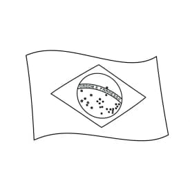desenho da bandeira do Brasil para colorir
