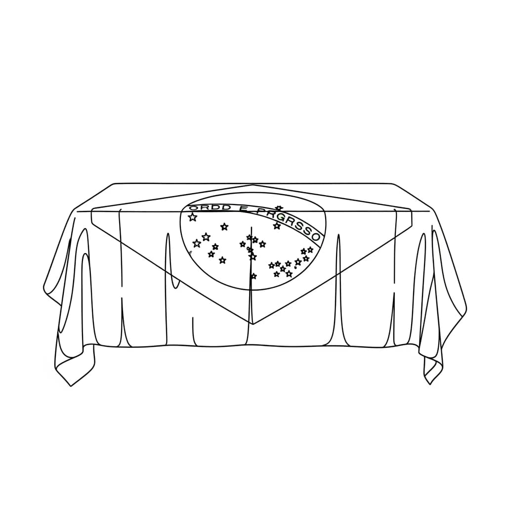 desenho da bandeira do Brasil para colorir