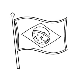 desenho da bandeira do Brasil para colorir