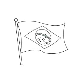 desenho da bandeira do Brasil para colorir
