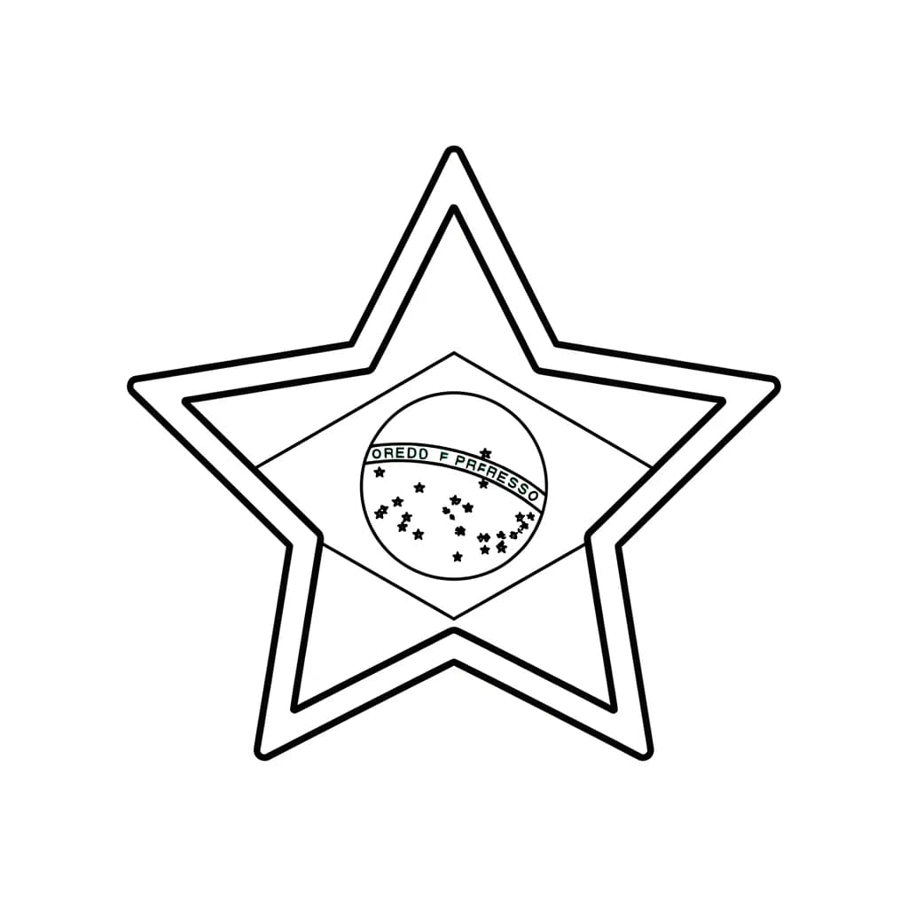 desenho da bandeira do Brasil para colorir