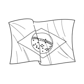 desenho da bandeira do Brasil para colorir