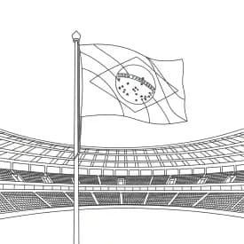 desenho da bandeira do Brasil para colorir