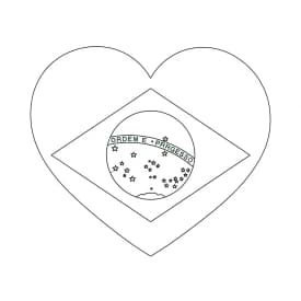 desenho da bandeira do Brasil para colorir