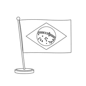 desenho da bandeira do Brasil para colorir