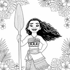 Desenho da Moana para colorir – Imprimir grátis