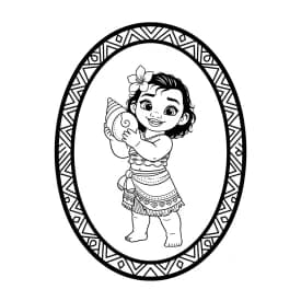 Desenho da Moana para colorir – Imprimir grátis