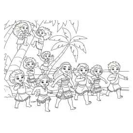 Desenho da Moana para colorir – Imprimir grátis