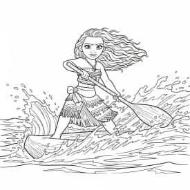 Desenho da Moana para colorir – Imprimir grátis