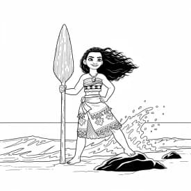 Desenho da Moana para colorir – Imprimir grátis