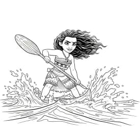 Desenho da Moana para colorir – Imprimir grátis