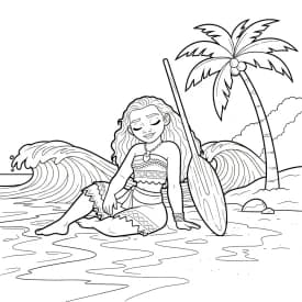 Desenho da Moana para colorir – Imprimir grátis
