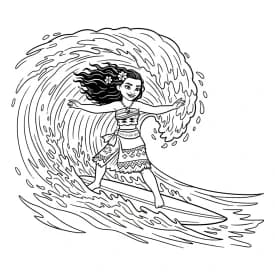 Desenho da Moana para colorir – Imprimir grátis