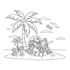 Desenho da Moana para colorir – Imprimir grátis