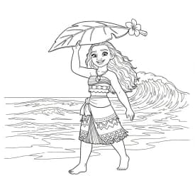 Desenho da Moana para colorir – Imprimir grátis