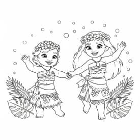 Desenho da Moana para colorir – Imprimir grátis