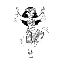 Desenho da Moana para colorir – Imprimir grátis