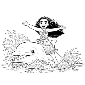 Desenho da Moana para colorir – Imprimir grátis