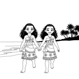 Desenho da Moana para colorir – Imprimir grátis