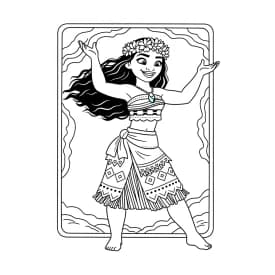 Desenho da Moana para colorir – Imprimir grátis