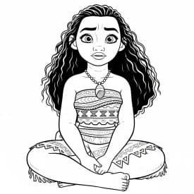 Desenho da Moana para colorir – Imprimir grátis