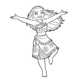 Desenho da Moana para colorir – Imprimir grátis