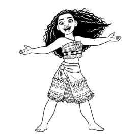 Desenho da Moana para colorir – Imprimir grátis