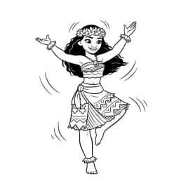 Desenho da Moana para colorir – Imprimir grátis