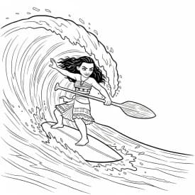 Desenho da Moana para colorir – Imprimir grátis