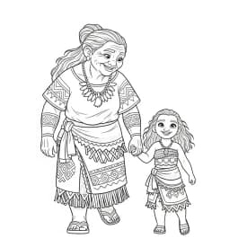 Desenho da Moana para colorir – Imprimir grátis