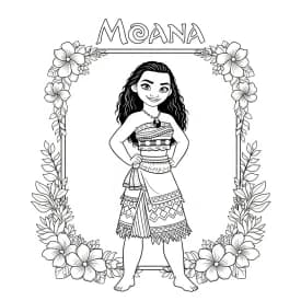Desenho da Moana para colorir – Imprimir grátis