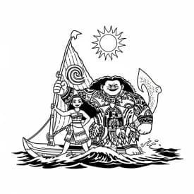 Desenho da Moana para colorir – Imprimir grátis