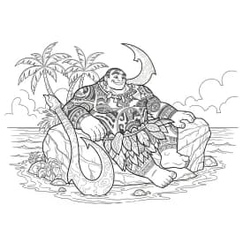 Desenho da Moana para colorir – Imprimir grátis