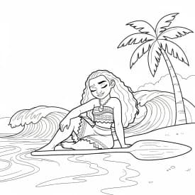 Desenho da Moana para colorir – Imprimir grátis