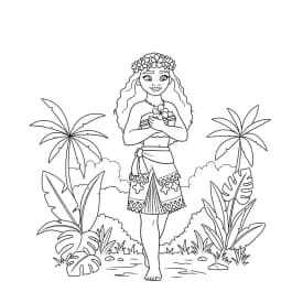 Desenho da Moana para colorir – Imprimir grátis