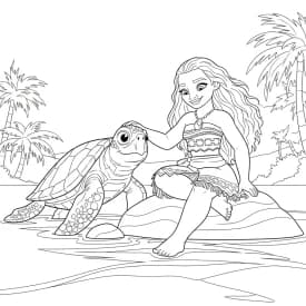 Desenho da Moana para colorir – Imprimir grátis