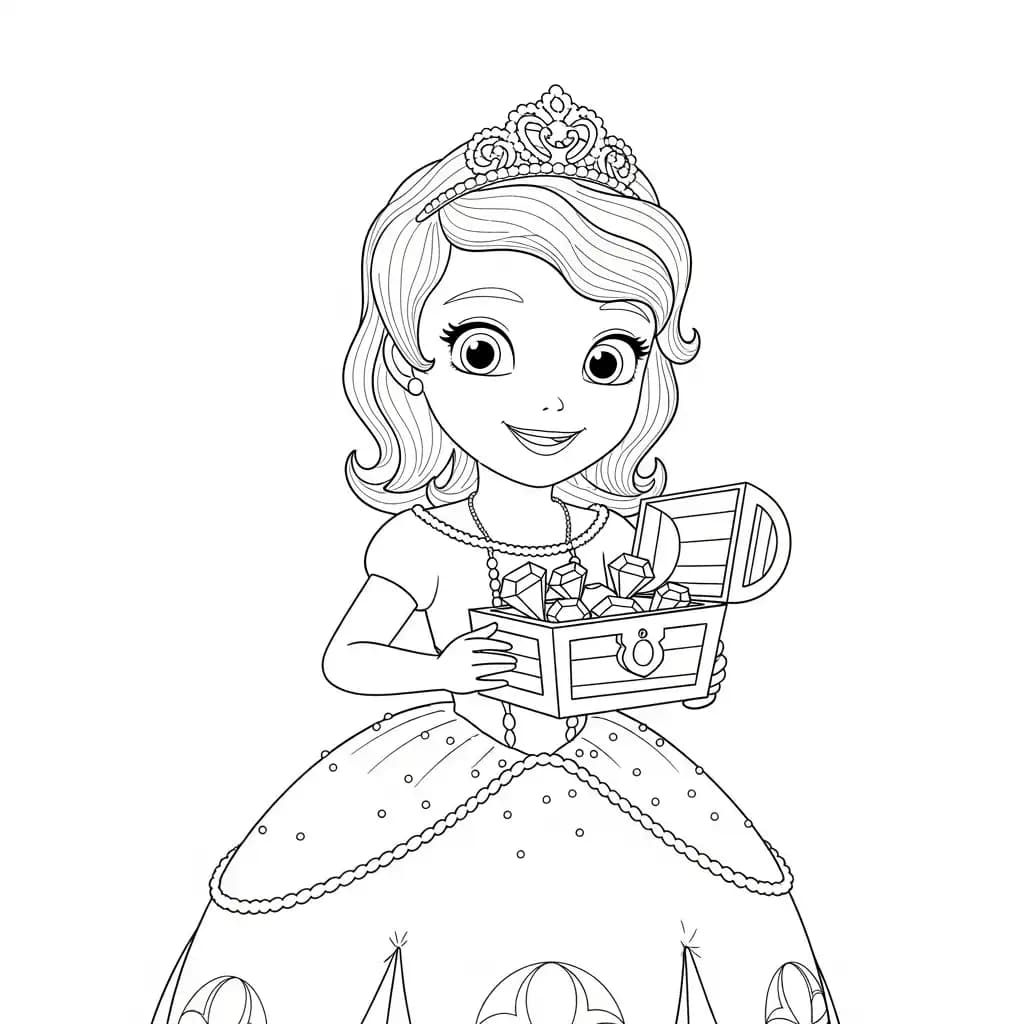 desenho da princesa sofia para colorir