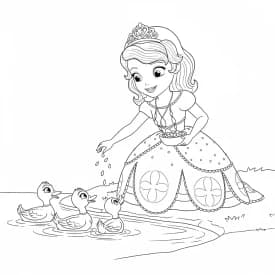 desenho da princesa sofia para colorir