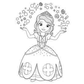 desenho da princesa sofia para colorir