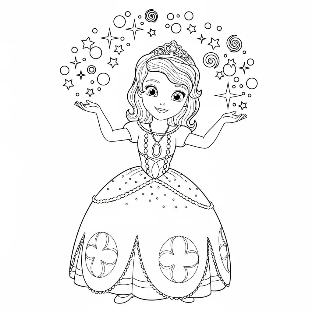 desenho da princesa sofia para colorir