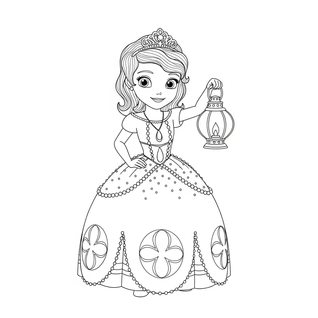 desenho da princesa sofia para colorir