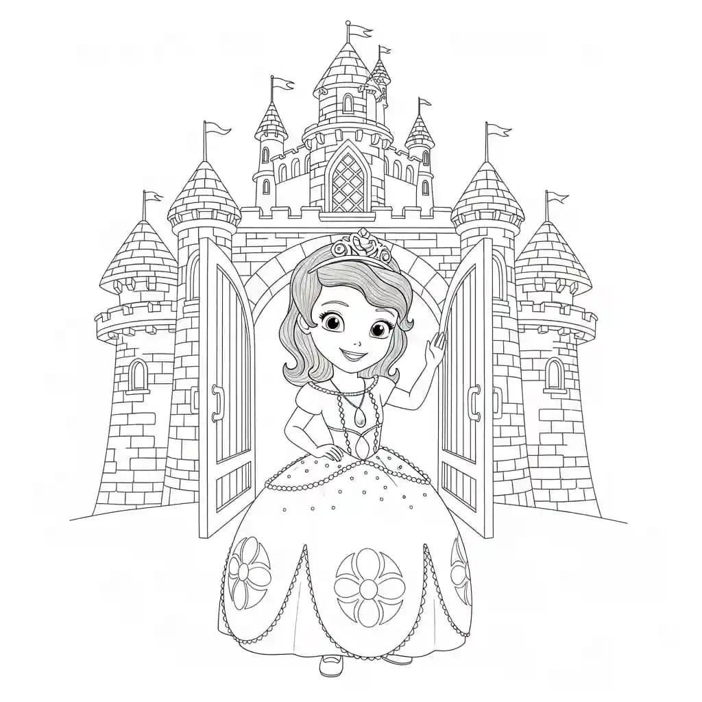 desenho da princesa sofia para colorir