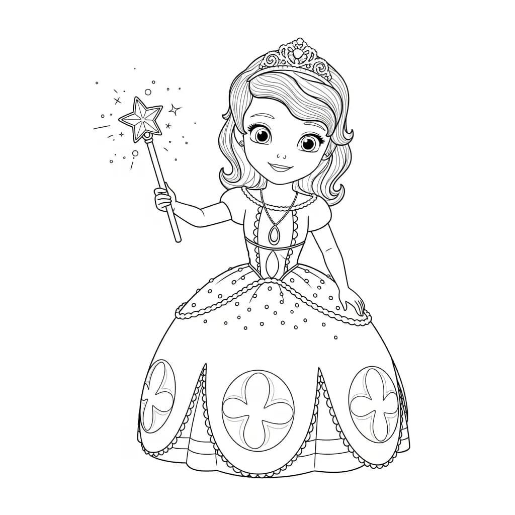 desenho da princesa sofia para colorir