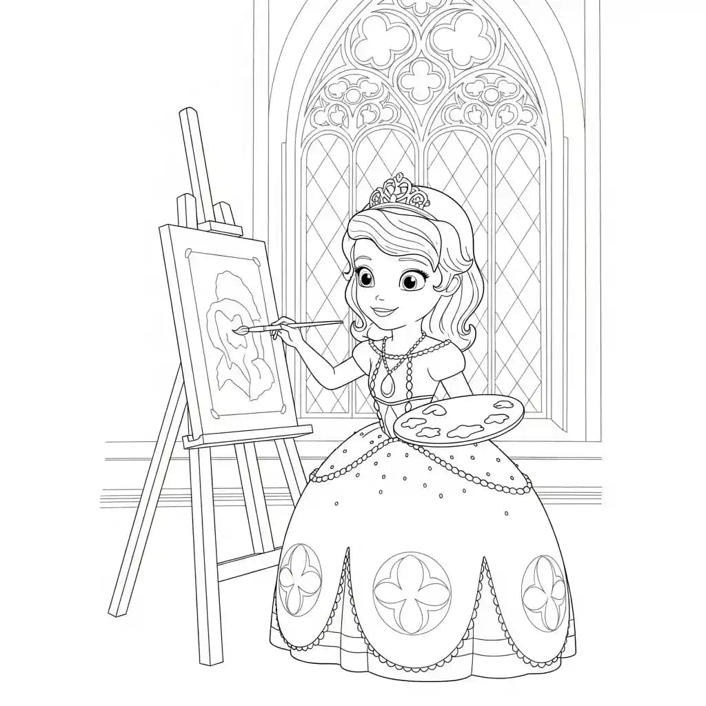 desenho da princesa sofia para colorir
